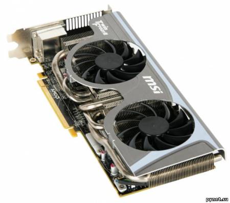 MSI R6870 Twin Frozr II поддерживает подключение до четырех мониторов одновременно