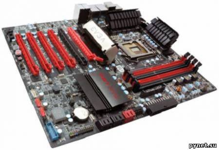 Материнская плата EVGA P67 FTW B3 с шестью слотами PCI Express. Изображение 1