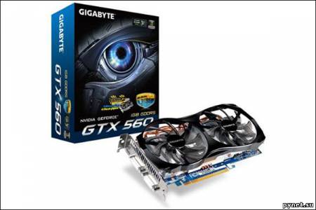Видеокарта Gigabyte GV-N56GOC-1GI с системой охлаждения WindForce 2X
