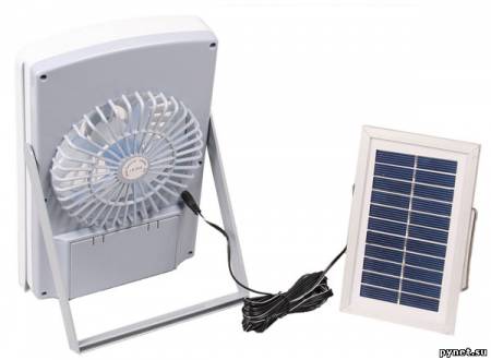 Solar Fan with LED - вентилятор на солнечных батарейках