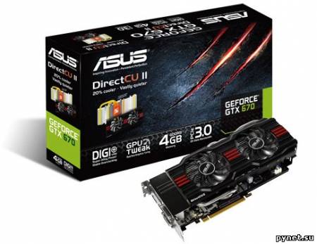 ASUS анонсировала видеокарту GeForce GTX 670 с удвоенным объемом памяти