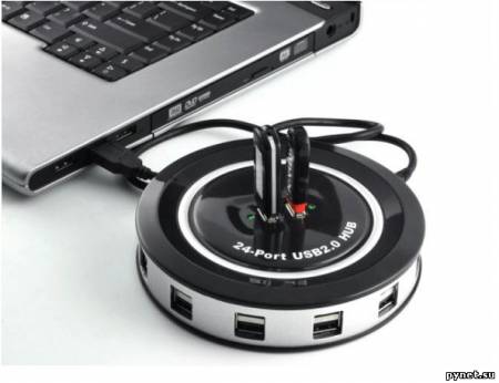 24 Port Powered USB 2.0 Hub - хаб на 24 USB порта
