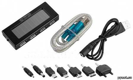 Портативный USB-хаб заряжает 4 устройства от солнечной батареи. Изображение 2